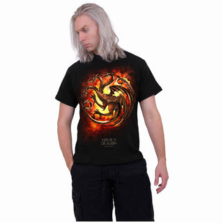 House of the Dragon T-Shirt: Dragon Flames (Black)