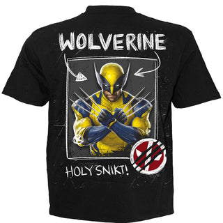 Marvel Comics Unisex T-Shirt: Deadpool Wolverine Sketches (Black) (Back Print)