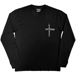 Lady Gaga Long Sleeve T-Shirt: Mayhem (Black) (Back Print)