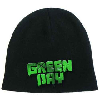 Green Day Unisex Beanie Hat: Logo Drip