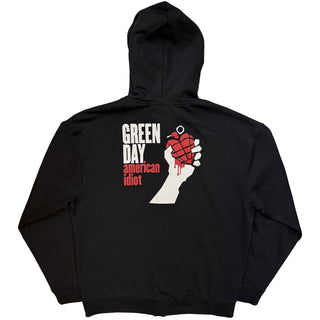 Green Day Zipped Hoodie: American Idiot (Back Print)