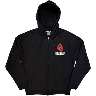 Green Day Zipped Hoodie: American Idiot (Back Print)