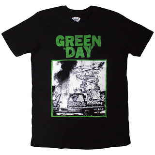 Green Day T-Shirt: Riot Trio (Black)