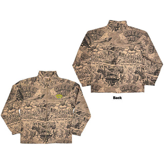 Green Day Zip Jacket: Dookie All Over Print (Brown) (Back Print)