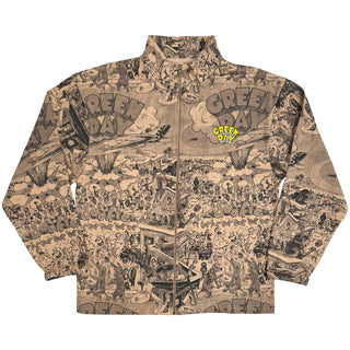 Green Day Zip Jacket: Dookie All Over Print (Brown) (Back Print)