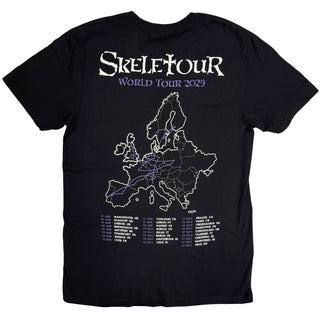 Ghost Unisex T-Shirt: Skeleta Album Cover '25 Tour Dates (Black) (Back Print)