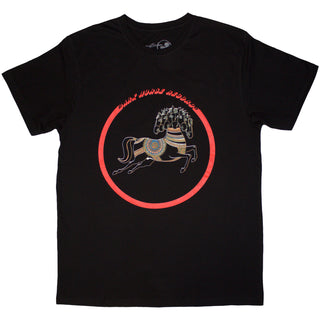 George Harrison Unisex T-Shirt: Dark Horse Logo (Black) (Back Print)