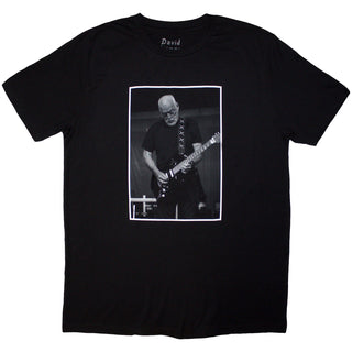 David Gilmour Unisex T-Shirt: Luck & Strange Black Cat Strat (Black) (Back Print & Ex-Tour)