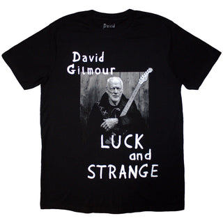 David Gilmour T-Shirt: Luck & Strange Portrait (Black) (Back Print & Ex-Tour)