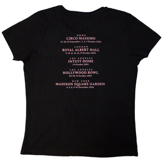 David Gilmour Ladies T-Shirt: Luck & Strange London (Black) (Back Print & Ex-Tour)