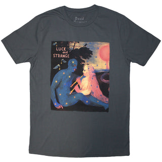 David Gilmour Unisex T-Shirt: Luck & Strange London 2 (Grey) (Back Print & Ex-Tour)