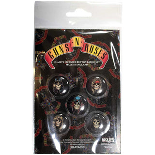 Guns N' Roses Button Badge Pack: Appetite Skulls