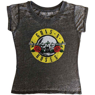 Guns N' Roses Ladies T-Shirt: Classic Logo (BURNOUT)