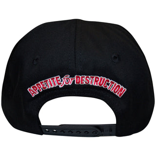 Guns N' Roses Baseball Cap: Appetite for Destruction Rose (Black) (Back Print)