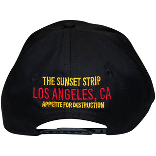Guns N' Roses Baseball Cap: Sunset Strip '87 (Black) (Back Print)
