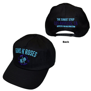 Guns N' Roses Baseball Cap: Sunset Strip '91 (Black) (Back Print)