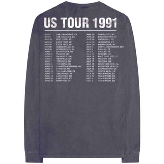 Guns N' Roses Unisex Long Sleeve T-Shirt: Hollywood Tour (Charcoal Grey) (Back & Sleeve Print)
