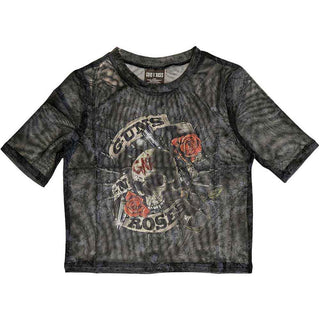 Guns N' Roses Ladies Crop Top: Firepower (Mesh)