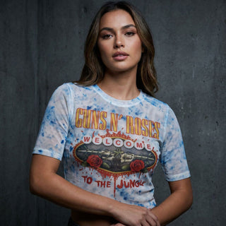 Guns N' Roses Ladies Crop Top: Welcome To The Jungle LV