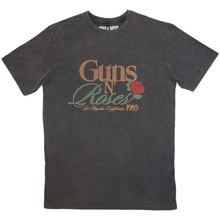 Guns N' Roses Unisex Stone Wash T-Shirt: California 1985