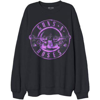 Guns N' Roses Sweatshirt: Pink Bullet (Black) (Oversized)