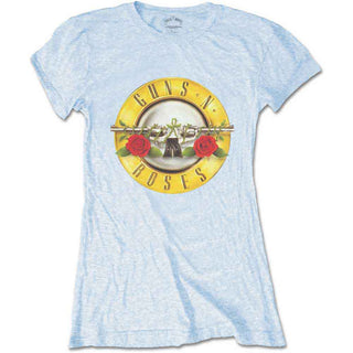 Guns N' Roses Ladies Slim Fit T-Shirt: Classic Bullet Logo (Skinny Fit)