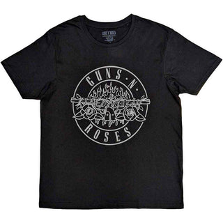Guns N' Roses T-Shirt: Classic Bullet Mono (Back Print)