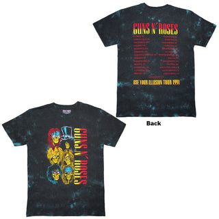 Guns N' Roses T-Shirt: UYI Tour '91 (Black) (Back Print & Wash Collection)