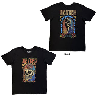 Guns N' Roses T-Shirt: North American Tour Skull (Black) (Back Print)