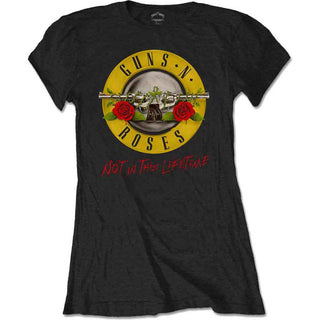 Guns N' Roses Ladies Slim Fit T-Shirt: Not In This Lifetime Tour (Back Print)