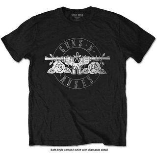 Guns N' Roses Embellished T-Shirt: Circle Logo (Diamante)
