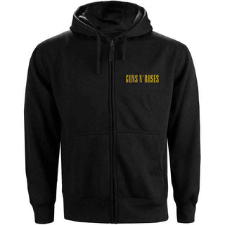 Guns N' Roses Zipped Hoodie: Classic Logo (Back Print)