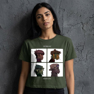 Gorillaz Ladies Crop Top: Demon Days