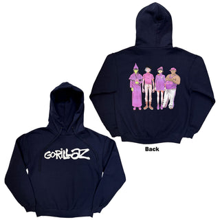 Gorillaz  Pullover Hoodie: Cracker Island (Navy Blue) (Back Print)