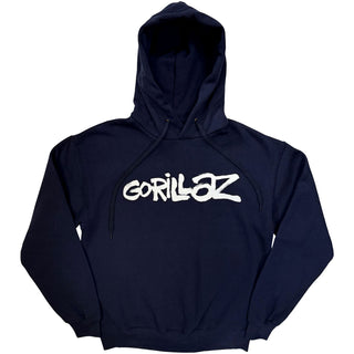 Gorillaz Pullover Hoodie: Cracker Island (Navy Blue) (Back Print)