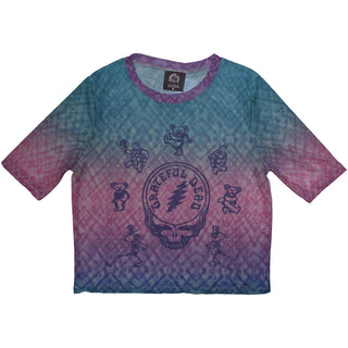 Grateful Dead Ladies Crop Top: Dead Egyptian Gradient (Mesh)