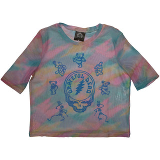 Grateful Dead Ladies Crop Top: Dead Egyptian Slash (Mesh)