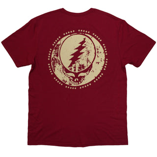 Grateful Dead Unisex T-Shirt: Skeleton Horse (Red) (Back Print)