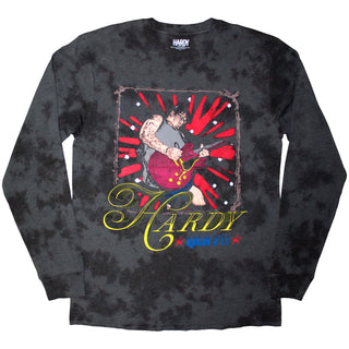 Hardy Long Sleeve T-Shirt: Quit!! Guitar (Black) (Wash Collection)
