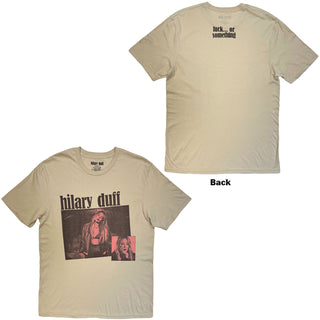 Hilary Duff T-Shirt: Luck Or Something (Sand) (Back Print)