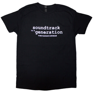 The Human League Unisex T-Shirt: Soundtrack To A Generation (Black) (Back Print & Ex-Tour)