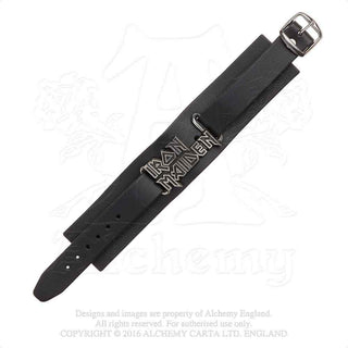 Iron Maiden Leather Wrist Strap: Logo