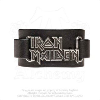 Iron Maiden Leather Wrist Strap: Logo