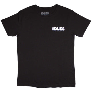 Idles Unisex T-Shirt: Cartoon Flower (Black) (Back Print)