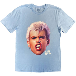 Billy Idol T-Shirt: Lip Curl (Blue)