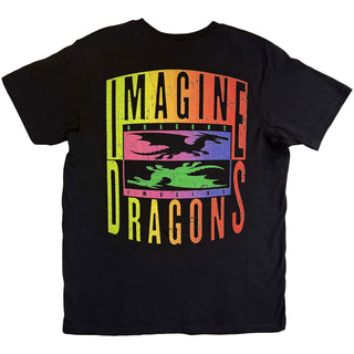 Imagine Dragons T-Shirt: Double Dragons Pocket (Black) (Back Print)