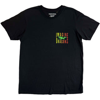 Imagine Dragons T-Shirt: Double Dragons Pocket (Black) (Back Print)