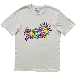 Imagine Dragons T-Shirt: Sun Logo (Natural) (Back Print)