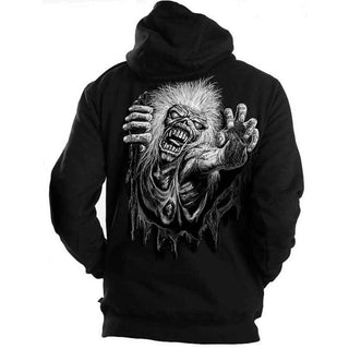 Iron Maiden Zipped Hoodie: No Prayer (Back Print)