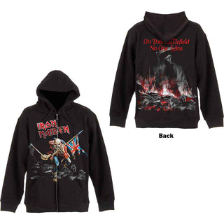 Iron Maiden Zipped Hoodie: Scuffed Trooper (Back Print)